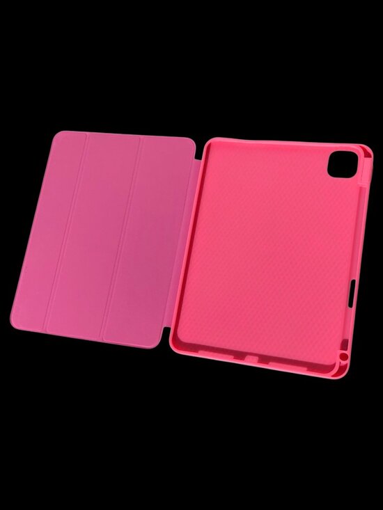 Pink iPad Pro 11″ (M4, 2024 5th Gen) Trifold Case with Pencil Holder - Picture 5 of 7